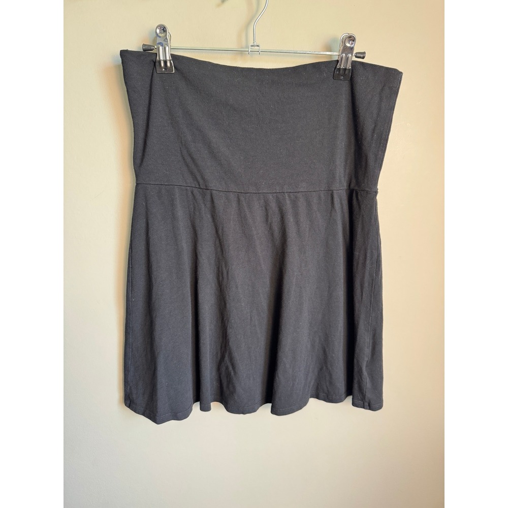 Splendid Black Pima Cotton Modal Mini Skirt Small Fit & Flare Casual Basic Y2K